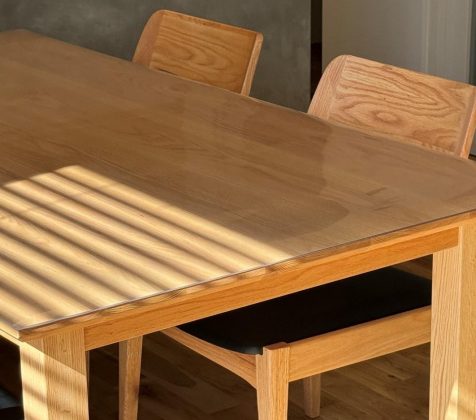 テーブルを守る透明マット