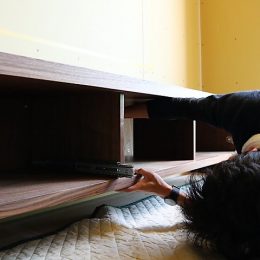 ミヤモト家具の造作TVボード施工